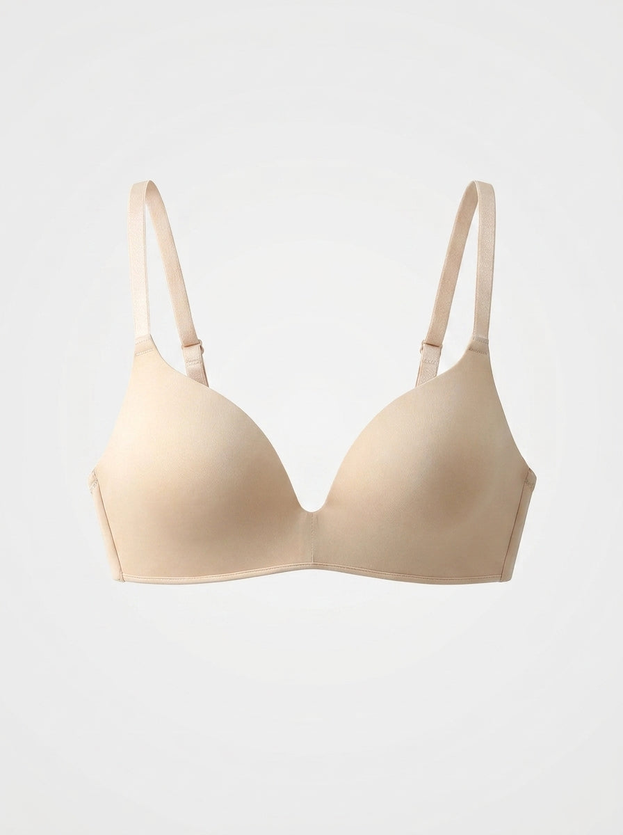 Seamless Padded Push-Up T-Shirt Bra | Smooth Plunge Lift & Comfort