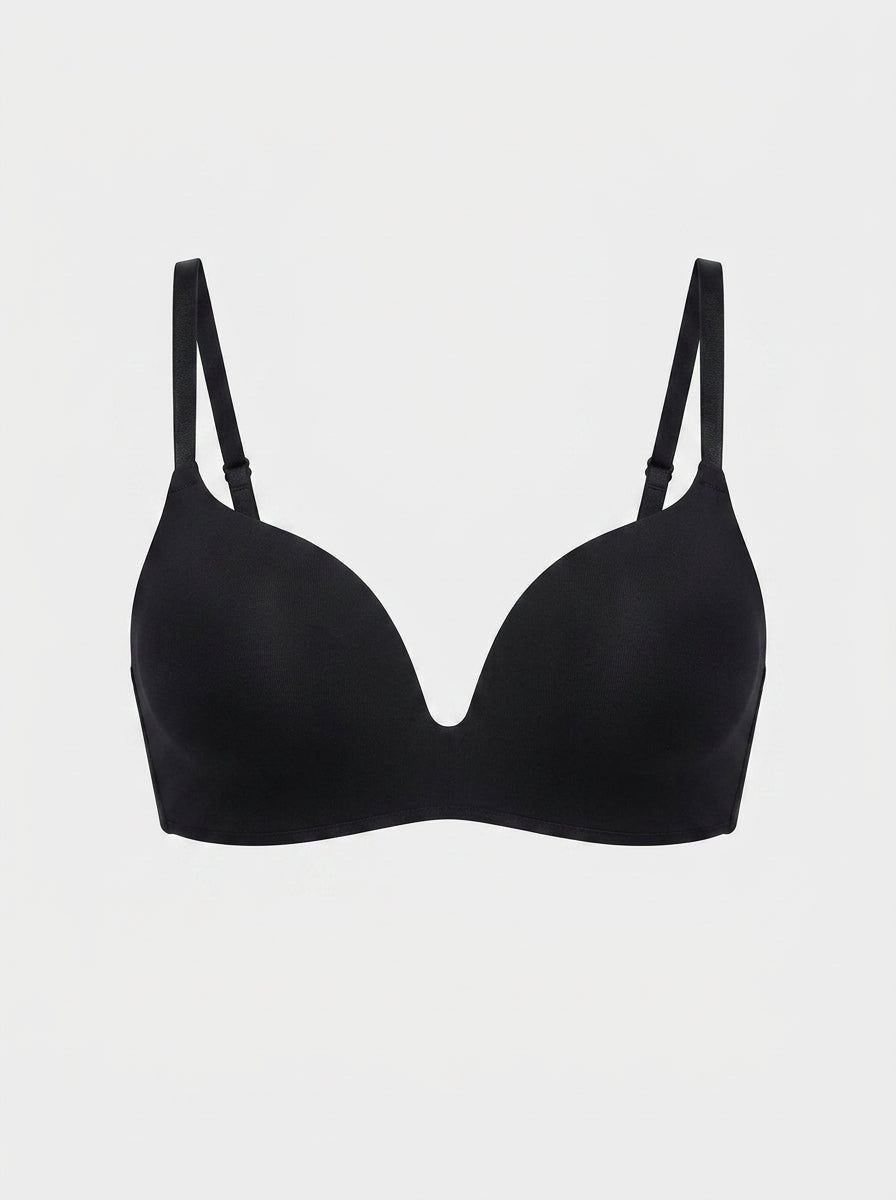 Seamless Padded Push-Up T-Shirt Bra | Smooth Plunge Lift & Comfort