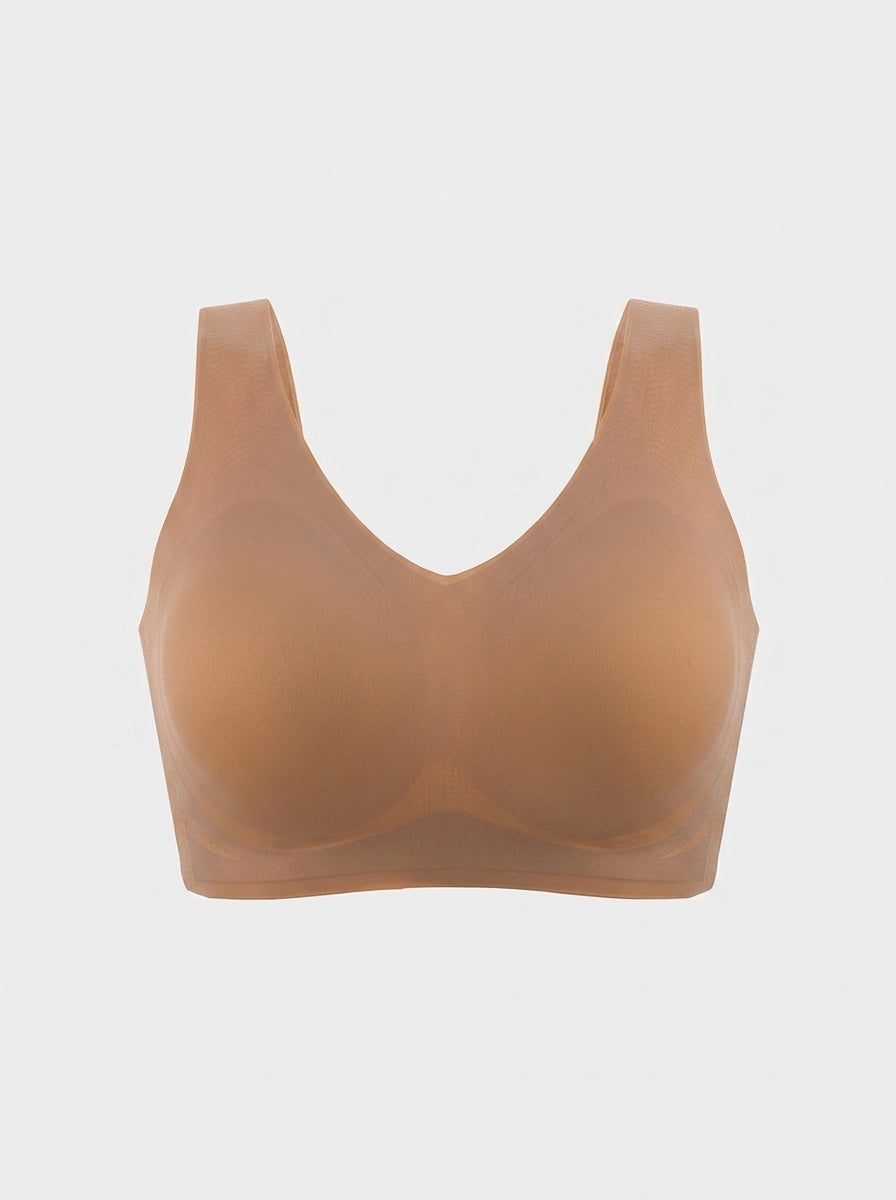 Seamless Wireless Jelly Bra | Smoothing V-Neck All-Day Comfort