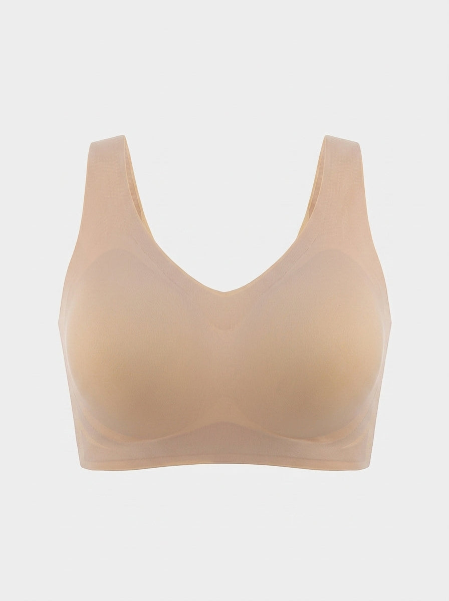 Seamless Wireless Jelly Bra | Smoothing V-Neck All-Day Comfort