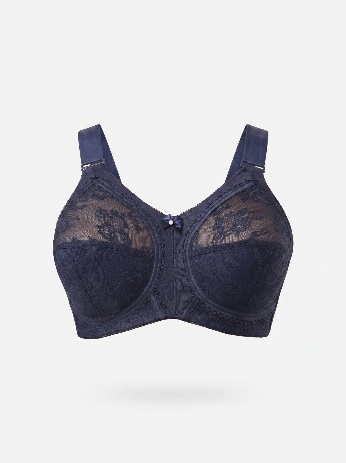 Full Coverage Floral Lace Bra | Wide Strap Everyday Comfort