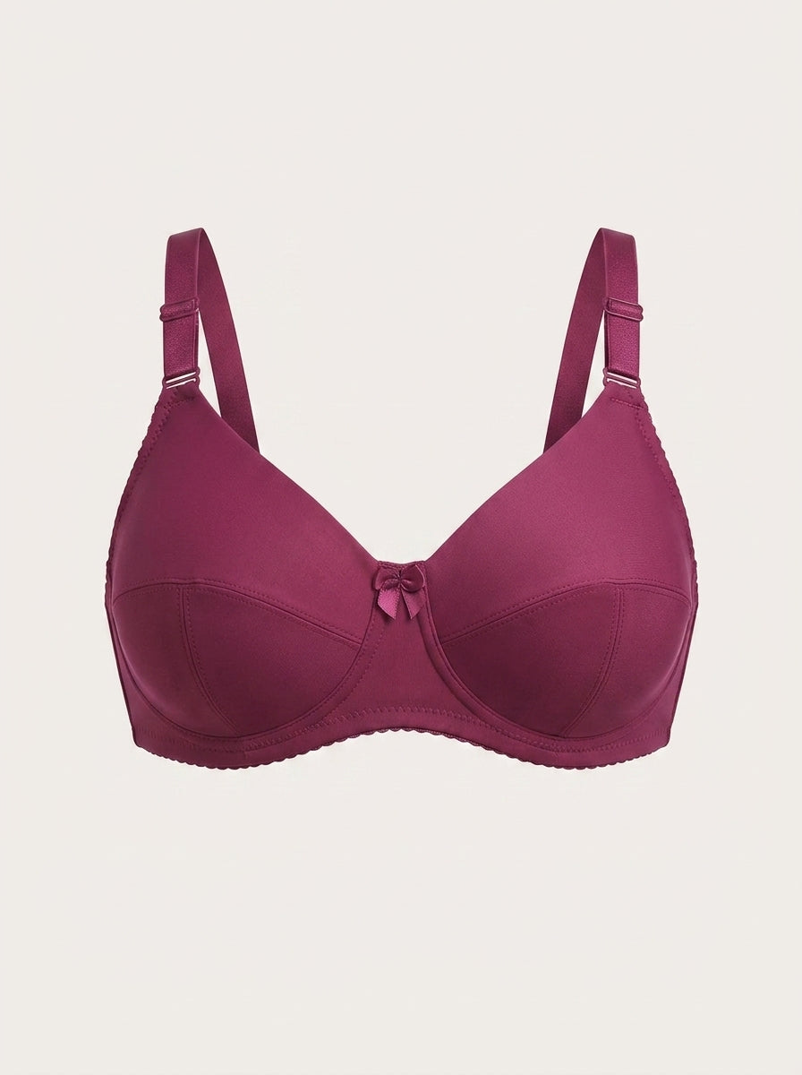 Smooth Full Coverage Underwire Bra | Bow Accent Everyday Support
