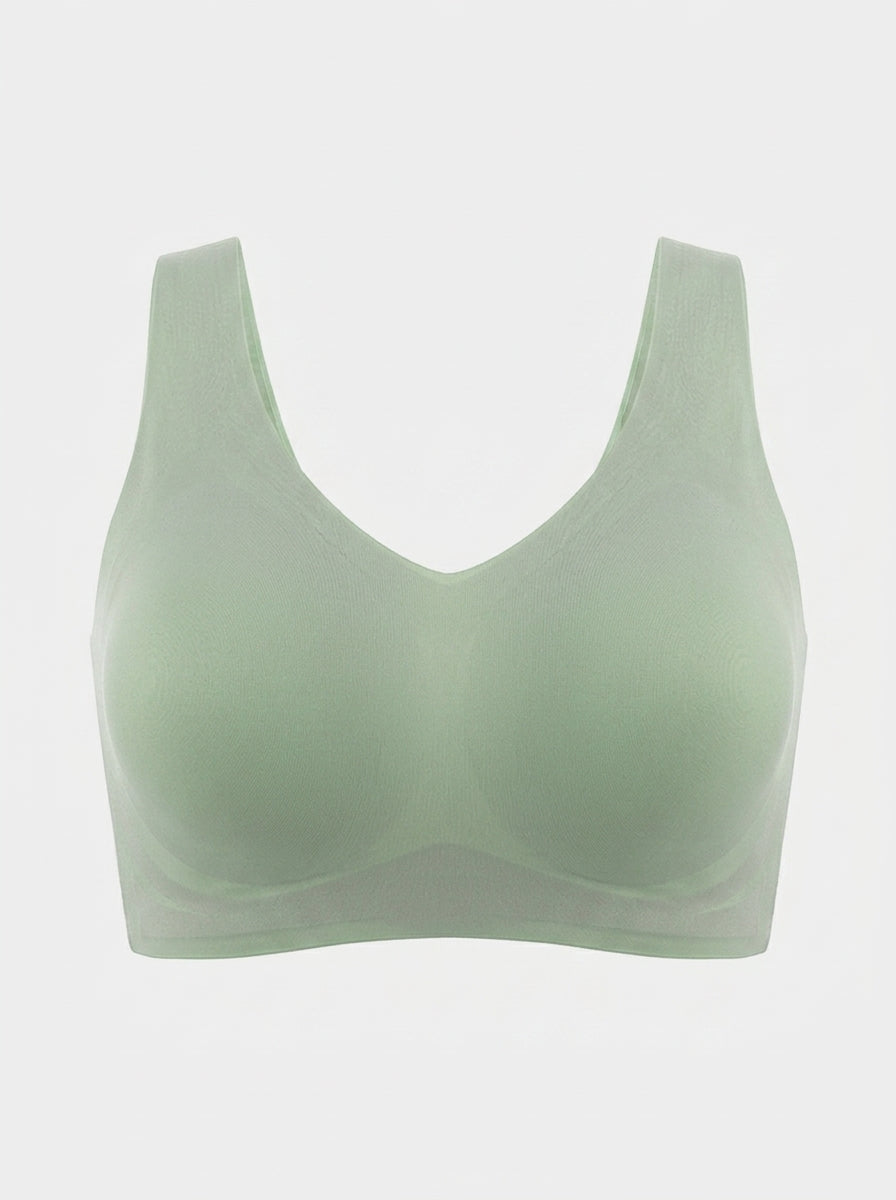Seamless Wireless Jelly Bra | Smoothing V-Neck All-Day Comfort