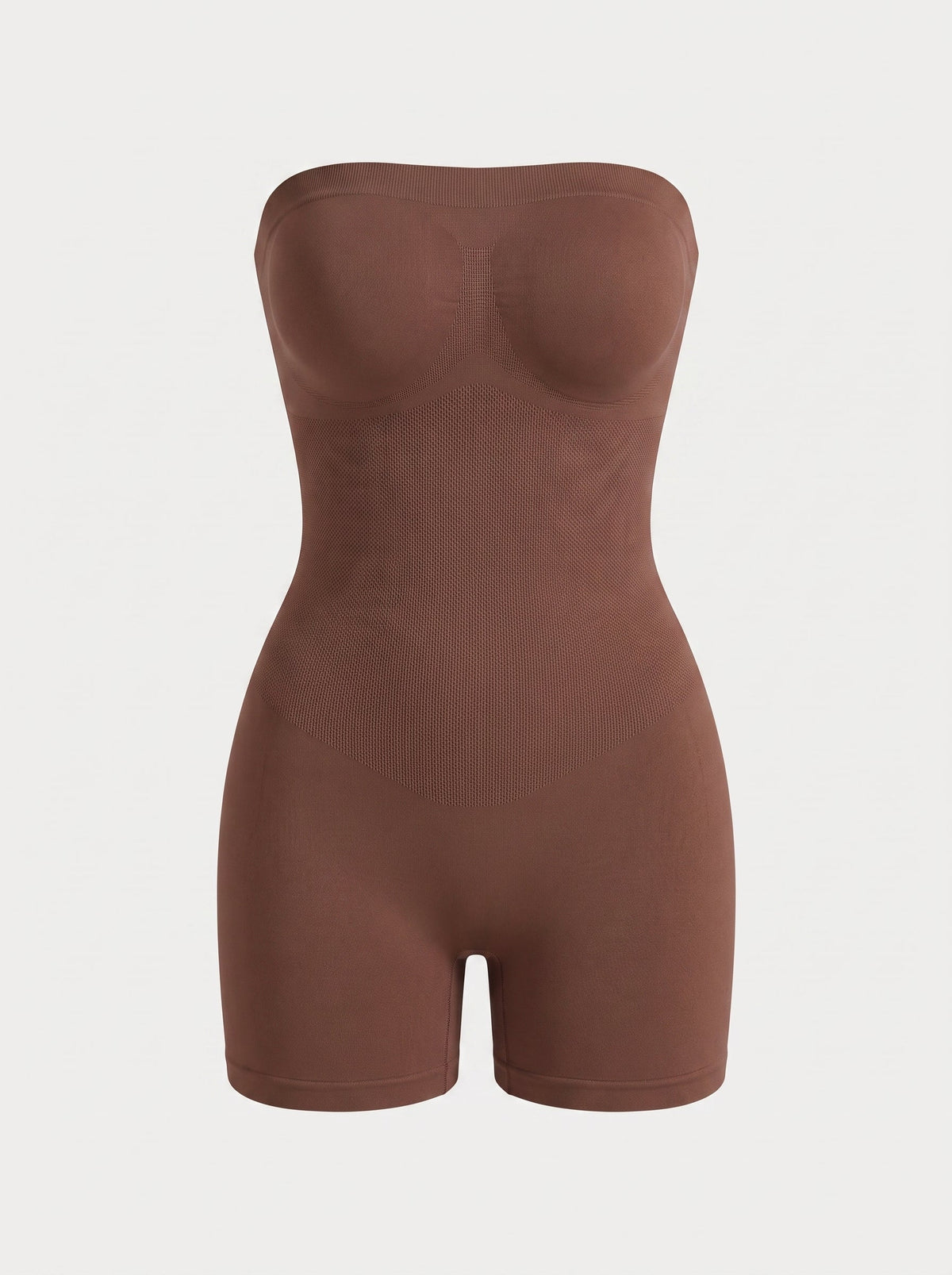 Seamless Strapless Mid-Thigh Shapewear Bodysuit | Smoothing Bandeau Shaper
