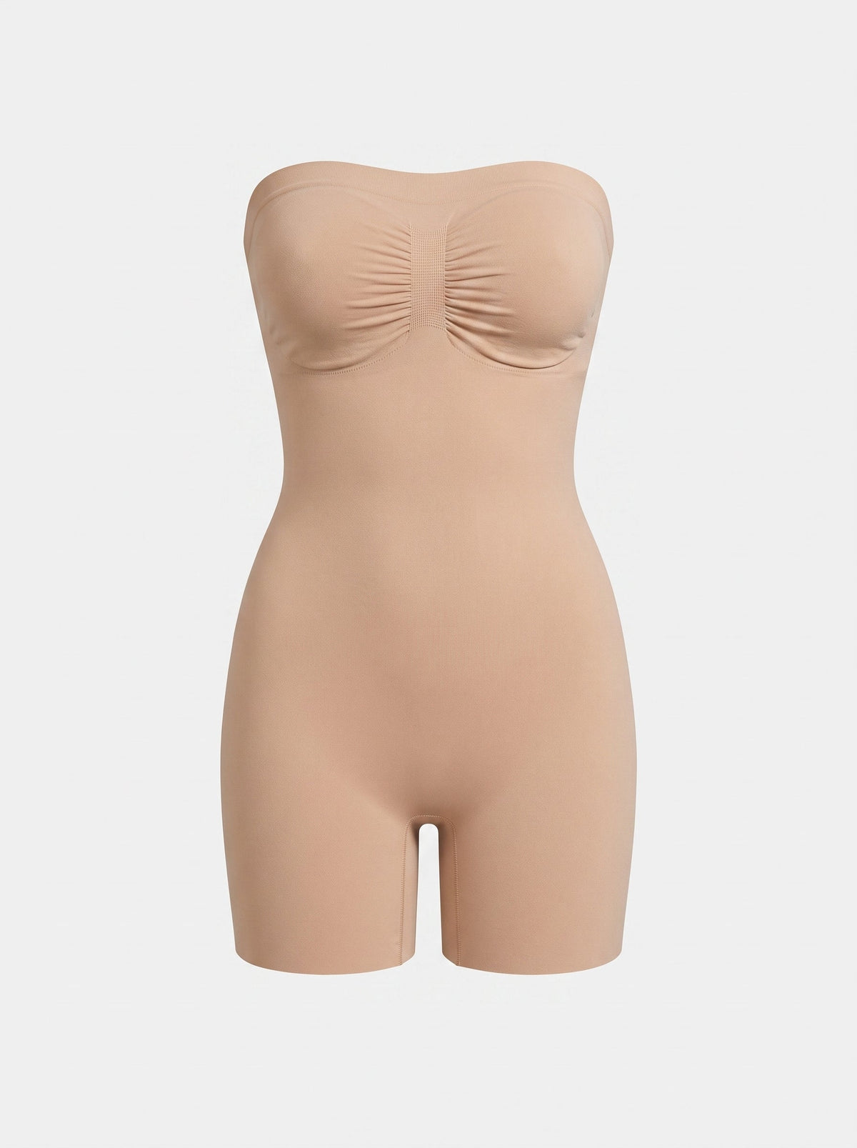 Seamless Strapless Mid-Thigh Shapewear Bodysuit | Smoothing Bandeau Shaper