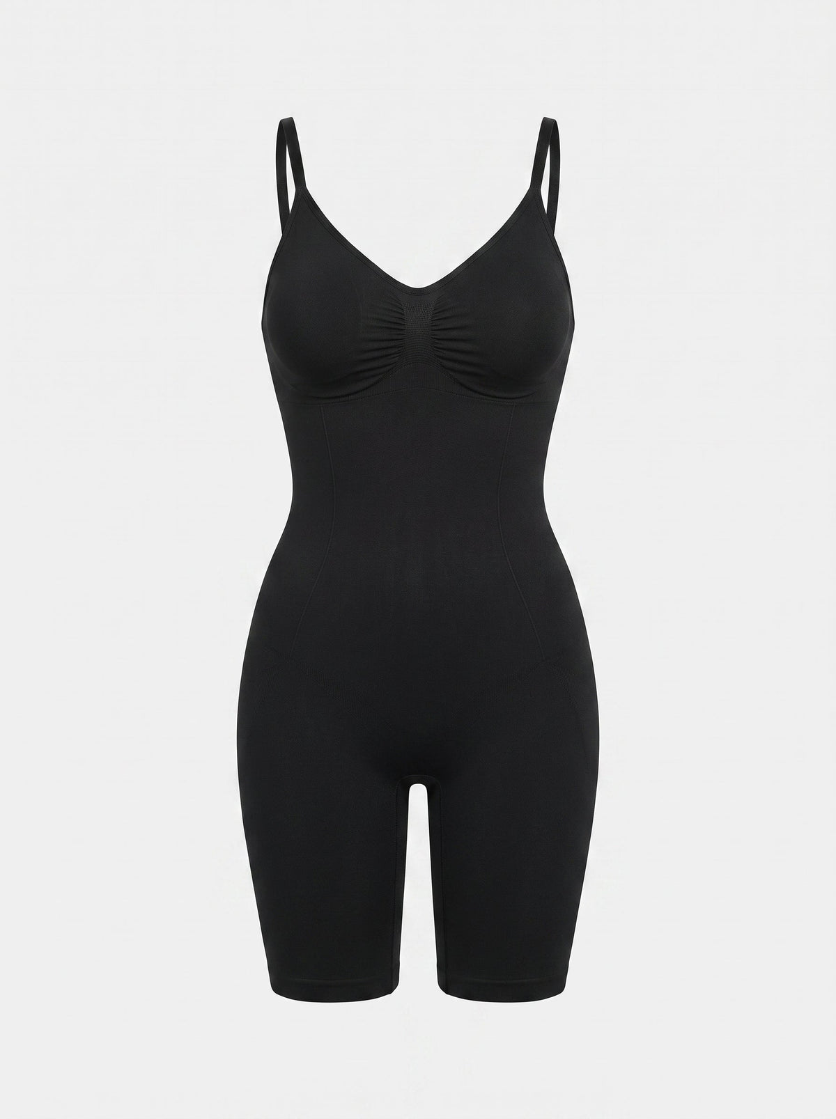 Seamless Mid-Thigh Shapewear Bodysuit | Smoothing Cami Strap Shaper