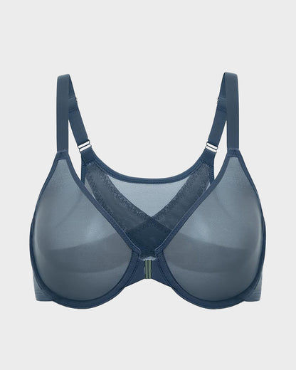 Front Closure Underwire Bra with Full Coverage Support