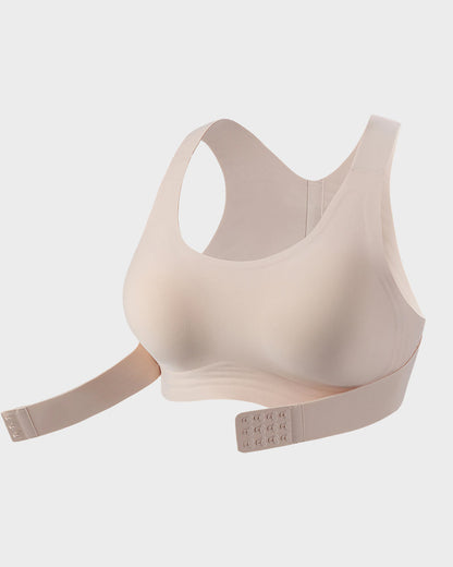 Front Closure Wireless Bra with Seamless Support