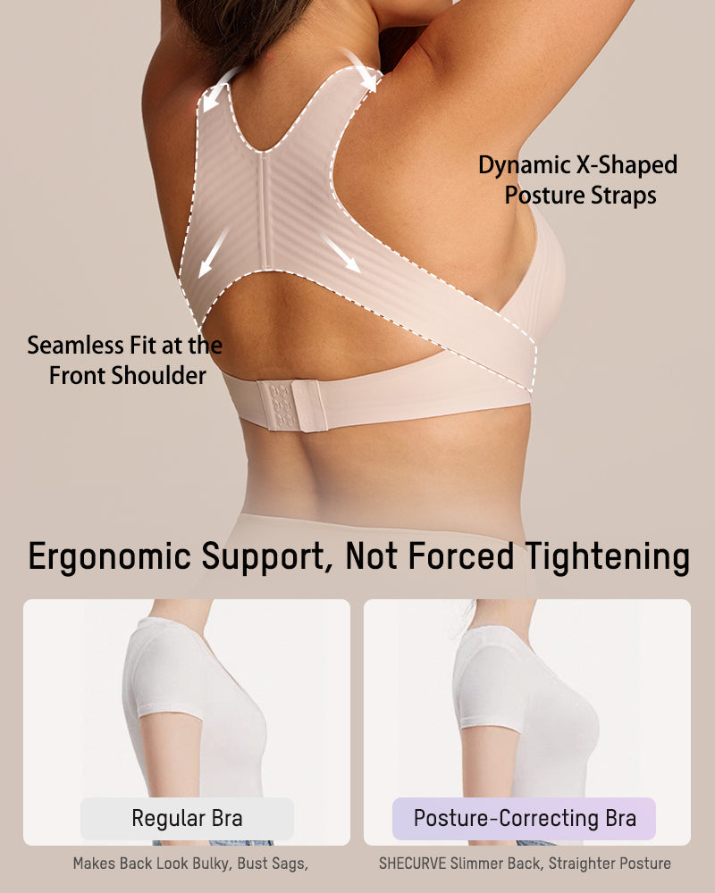 Front Closure Wireless Bra with Seamless Support