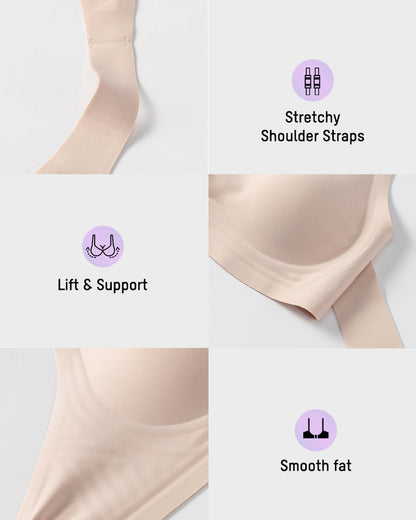Front Closure Wireless Bra with Seamless Support