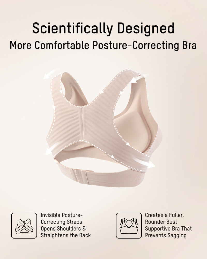 Front Closure Wireless Bra with Seamless Support
