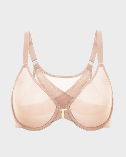 Front Closure Underwire Bra with Full Coverage Support