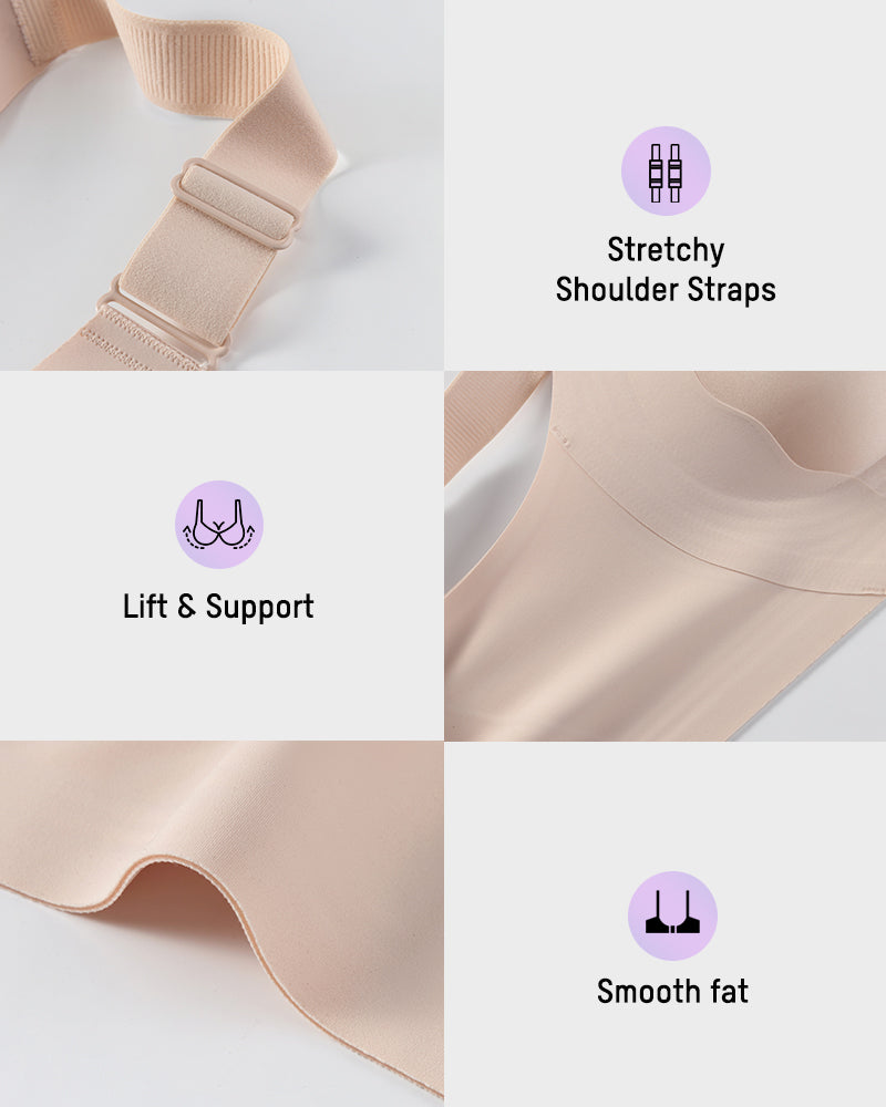 Wireless Full Coverage Bra with Breathable Support | Seamless Everyday Comfort & Soft Lift
