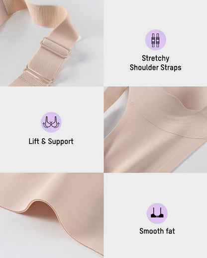 Wireless Full Coverage Bra with Breathable Support | Seamless Everyday Comfort & Soft Lift
