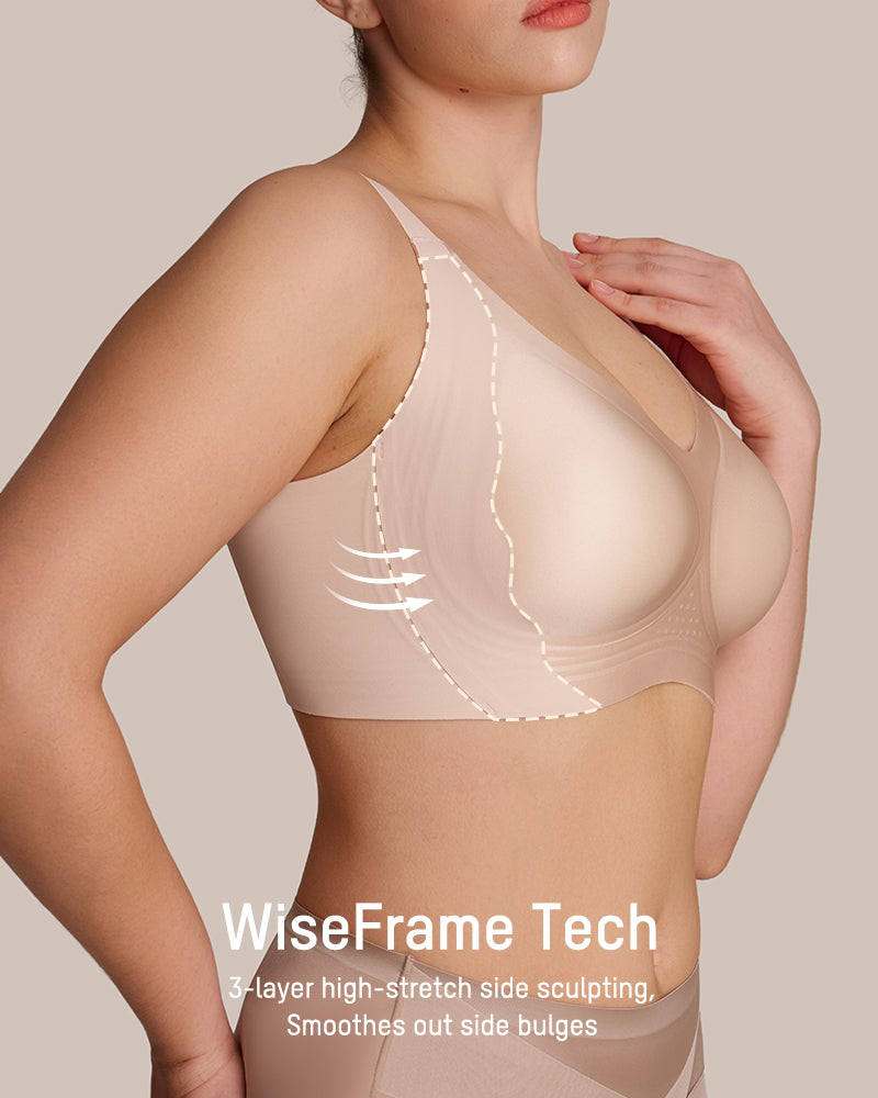 Wireless Full Coverage Bra with Breathable Support | Seamless Everyday Comfort & Soft Lift