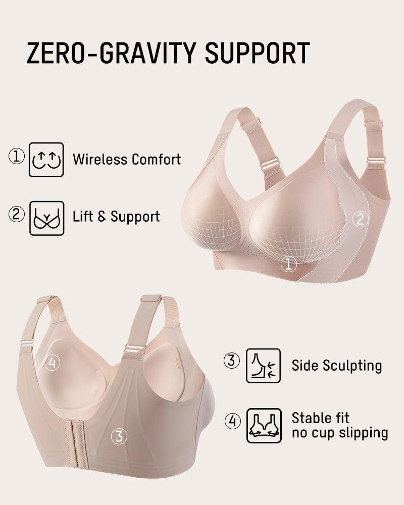 Wireless Full Coverage Bra with Breathable Support | Seamless Everyday Comfort & Soft Lift