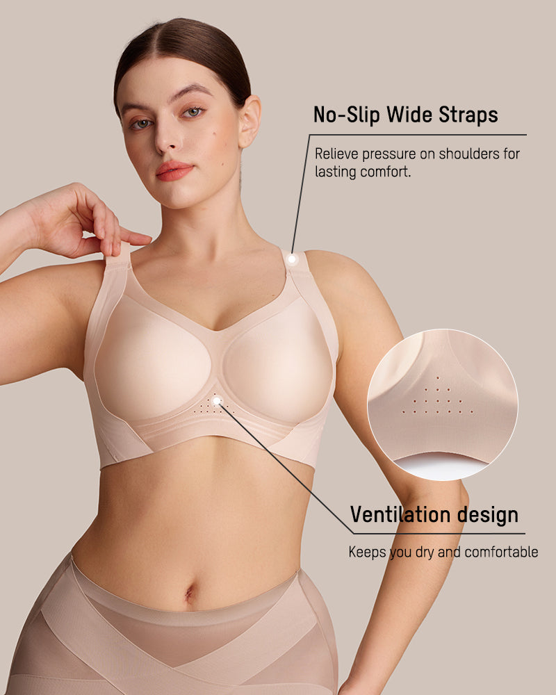 Wireless Full Coverage Bra with Breathable Support | Seamless Everyday Comfort & Soft Lift