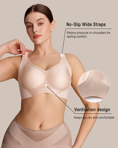 Wireless Full Coverage Bra with Breathable Support | Seamless Everyday Comfort & Soft Lift