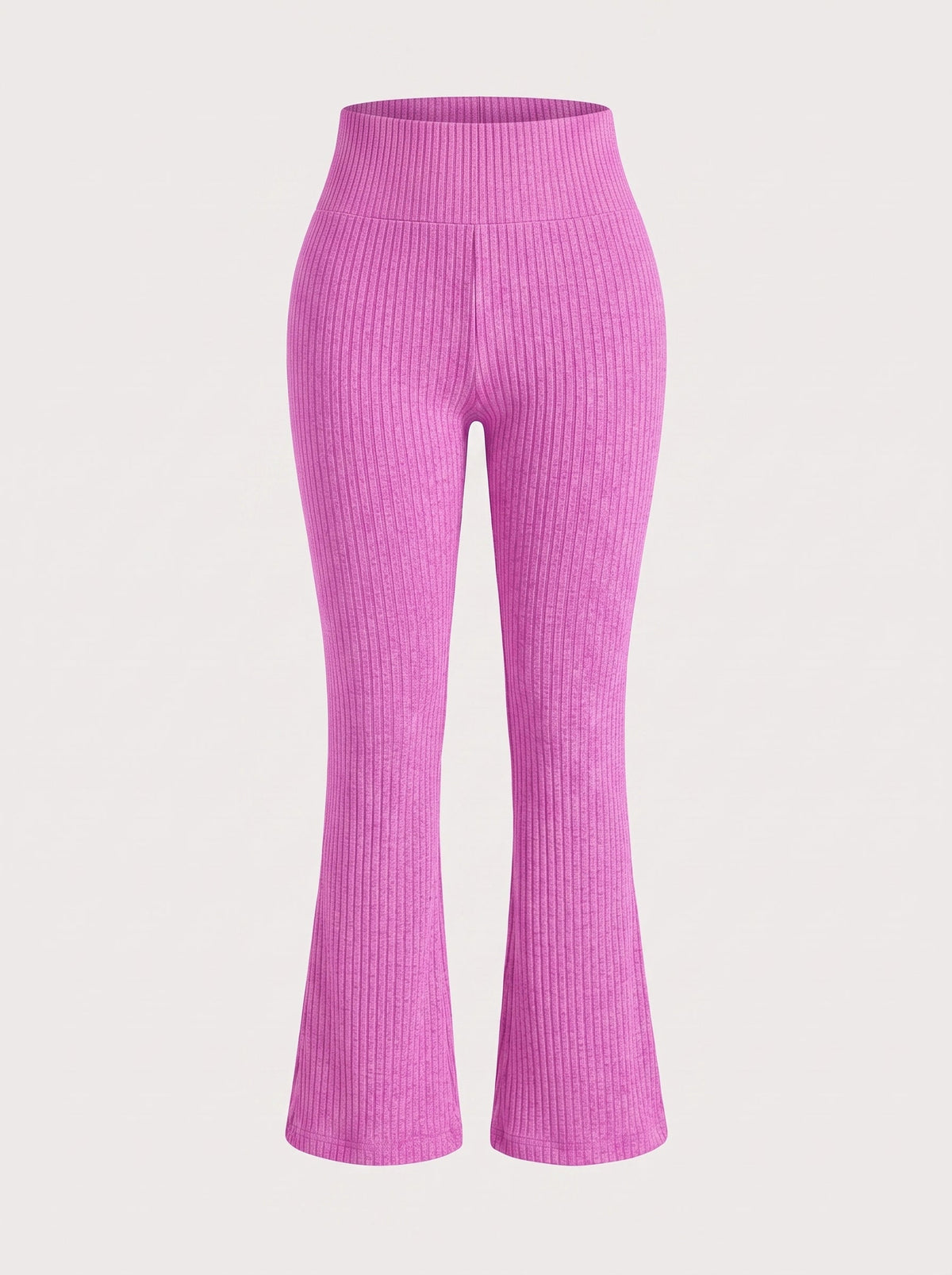 Ribbed High-Waisted Flare Leggings | Stretchy Bootcut Yoga Pants