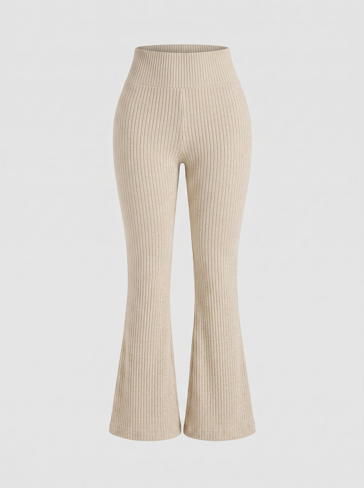 Ribbed High-Waisted Flare Leggings | Stretchy Bootcut Yoga Pants