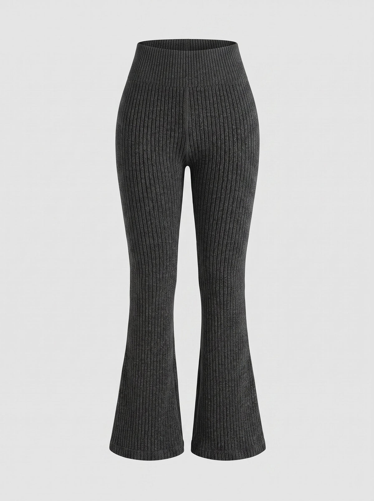Ribbed High-Waisted Flare Leggings | Stretchy Bootcut Yoga Pants