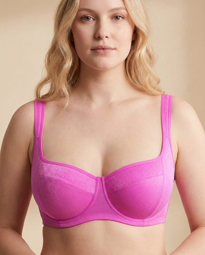 Balconette Underwire Bra with Full Coverage Support