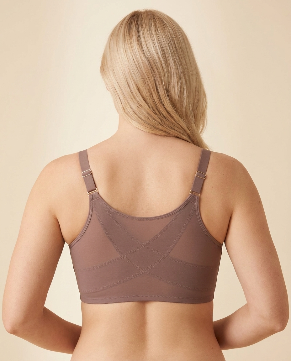 Front Closure Underwire Bra with Full Coverage Support