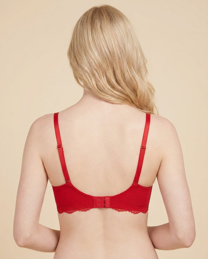 Sheer Lace Underwire Bra with Full Coverage Support