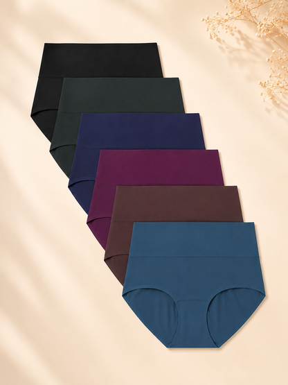 6 Pack Seamless High-Waisted No-Show Briefs | Everyday Comfort & Invisible Fit