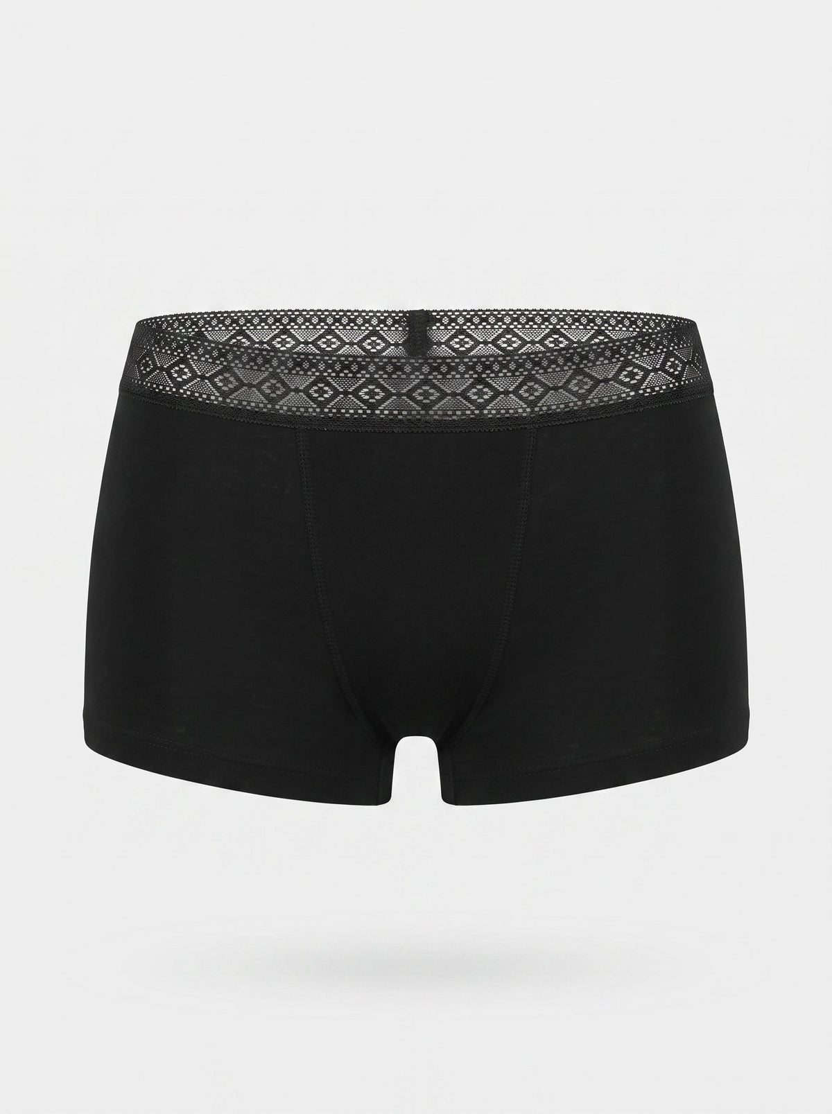 2pcs Lace-Waist Boyshorts | Soft Stretch Full Coverage Boxer Brief