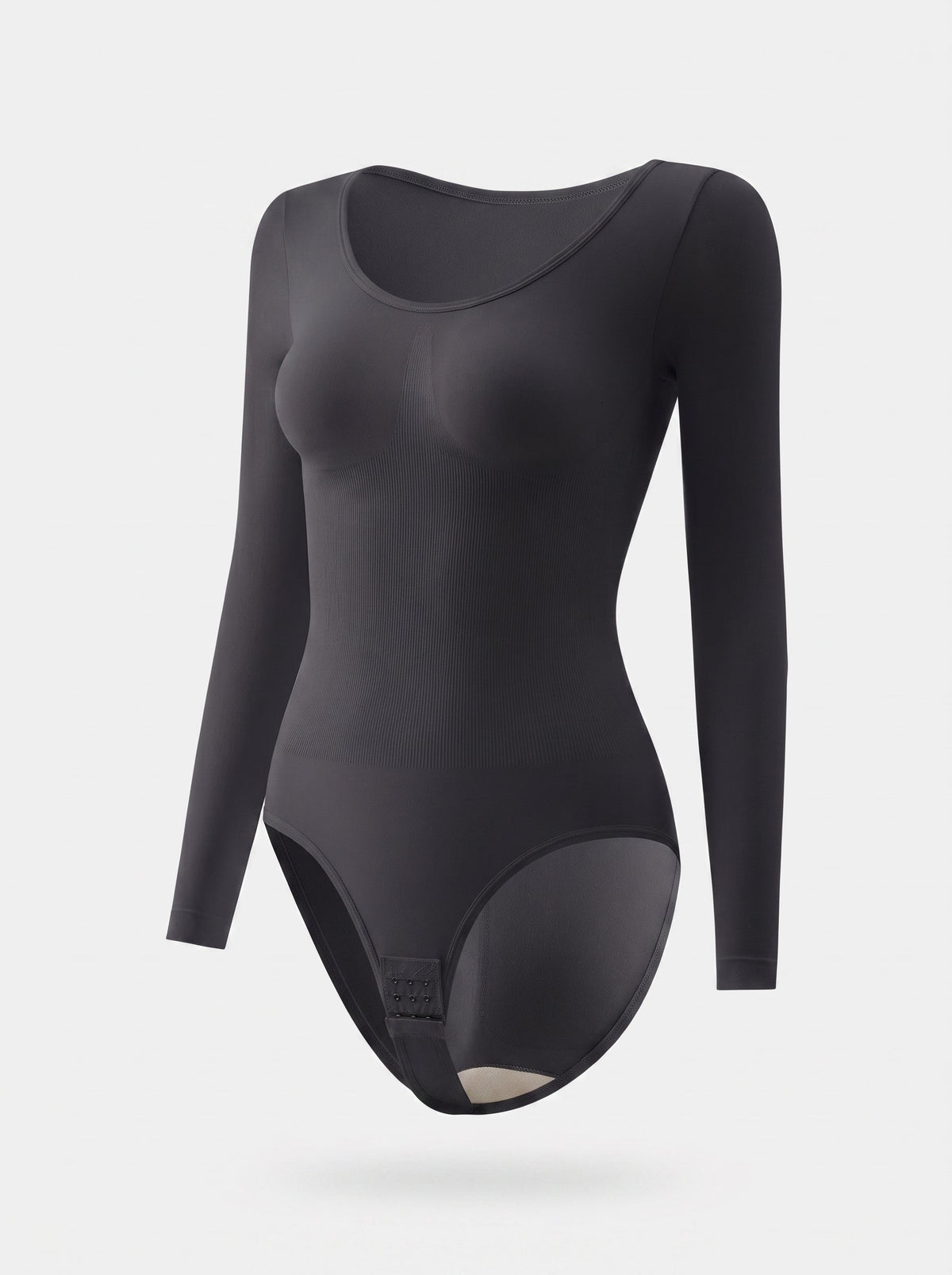 Long Sleeve Bodysuit with Thong Back | Scoop Neck Smoothing