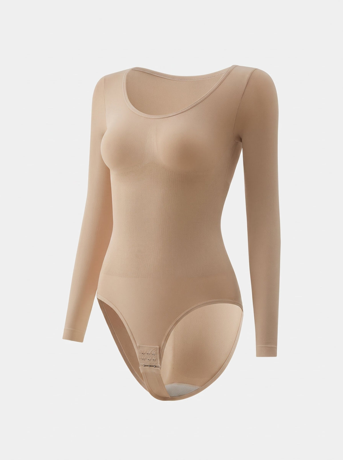 Long Sleeve Bodysuit with Thong Back | Scoop Neck Smoothing