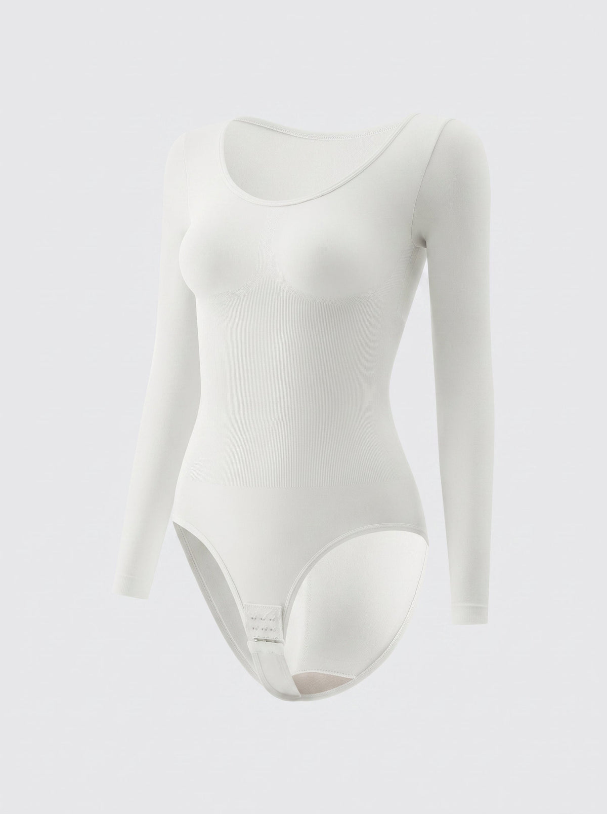 Long Sleeve Bodysuit with Thong Back | Scoop Neck Smoothing