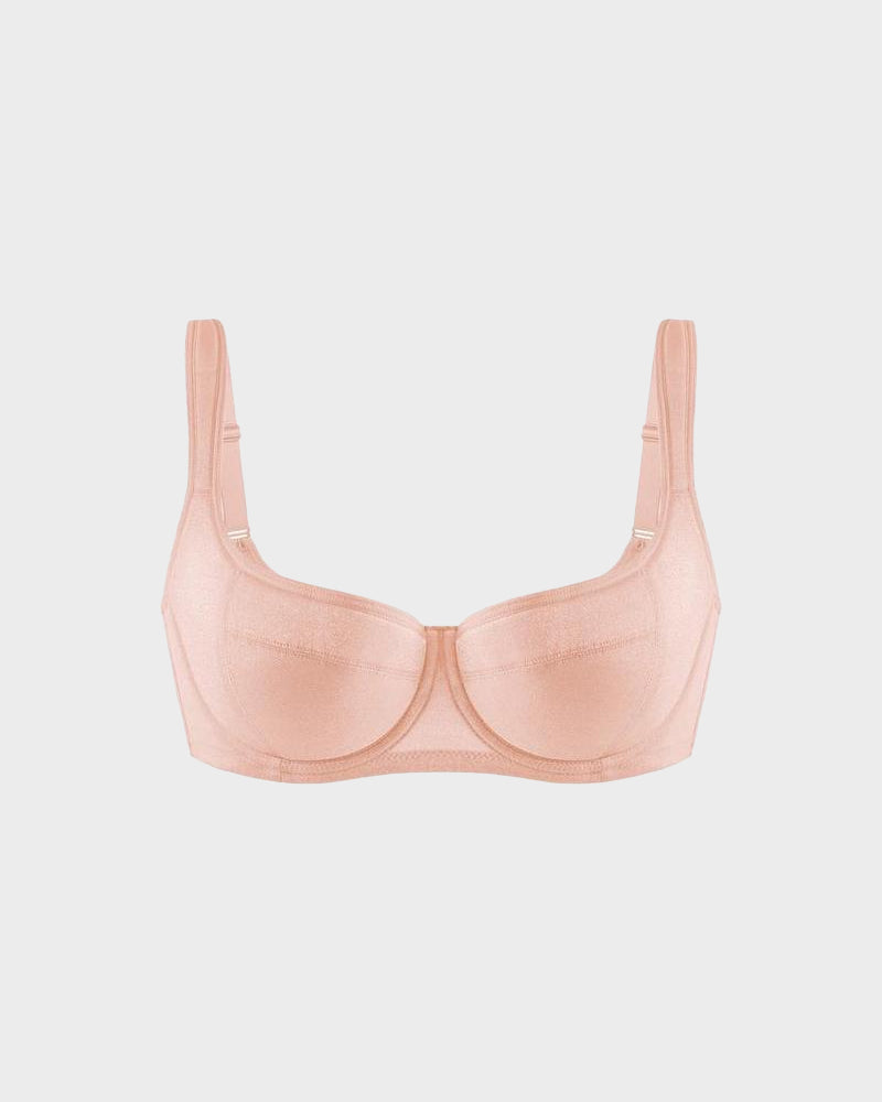 Balconette Underwire Bra with Full Coverage Support