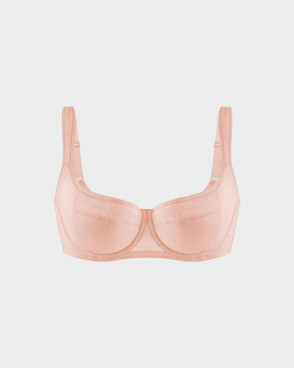 Balconette Underwire Bra with Full Coverage Support