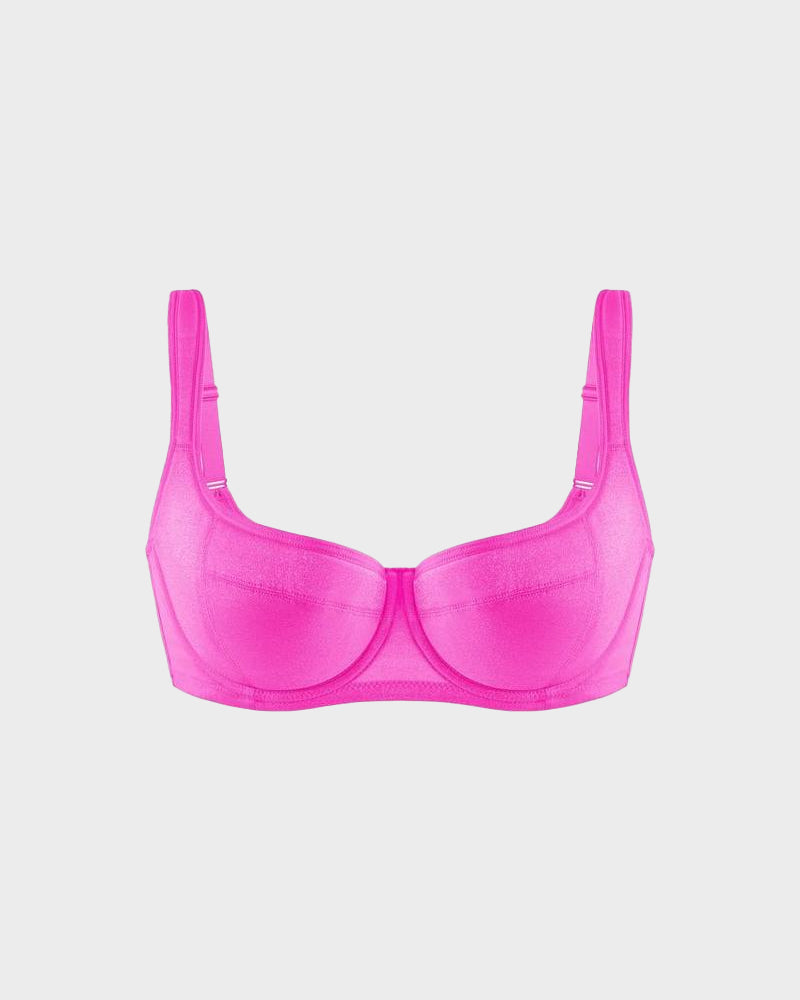 Balconette Underwire Bra with Full Coverage Support