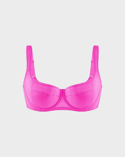 Balconette Underwire Bra with Full Coverage Support