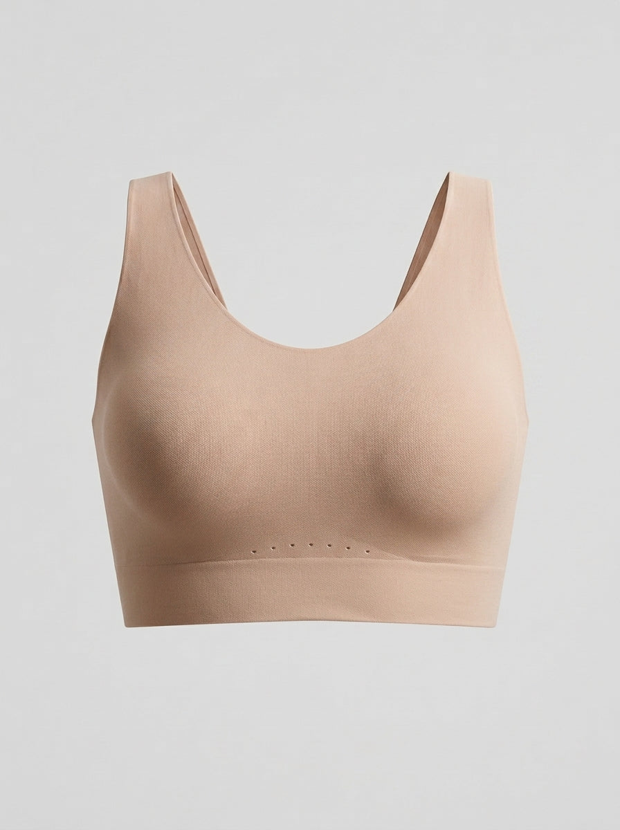 Seamless Racerback Sports Bra | Wireless All-Around Support & Comfort