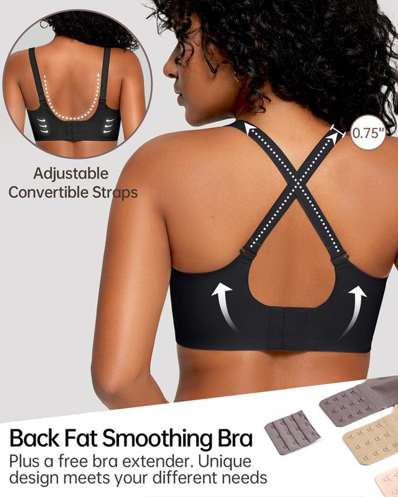 Full Coverage Wireless Bra with Scalloped Edge