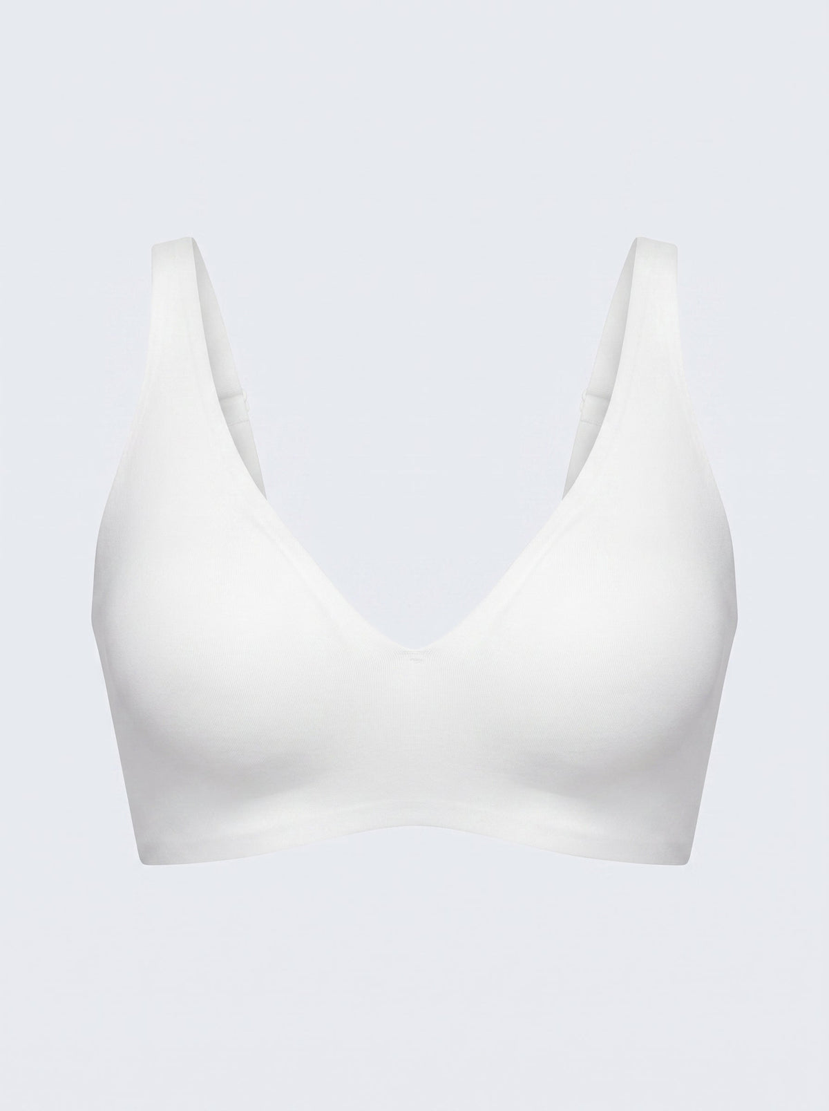 Soft Seamless Jelly-Cup Bra | Wireless Deep V-Neck Everyday Bra