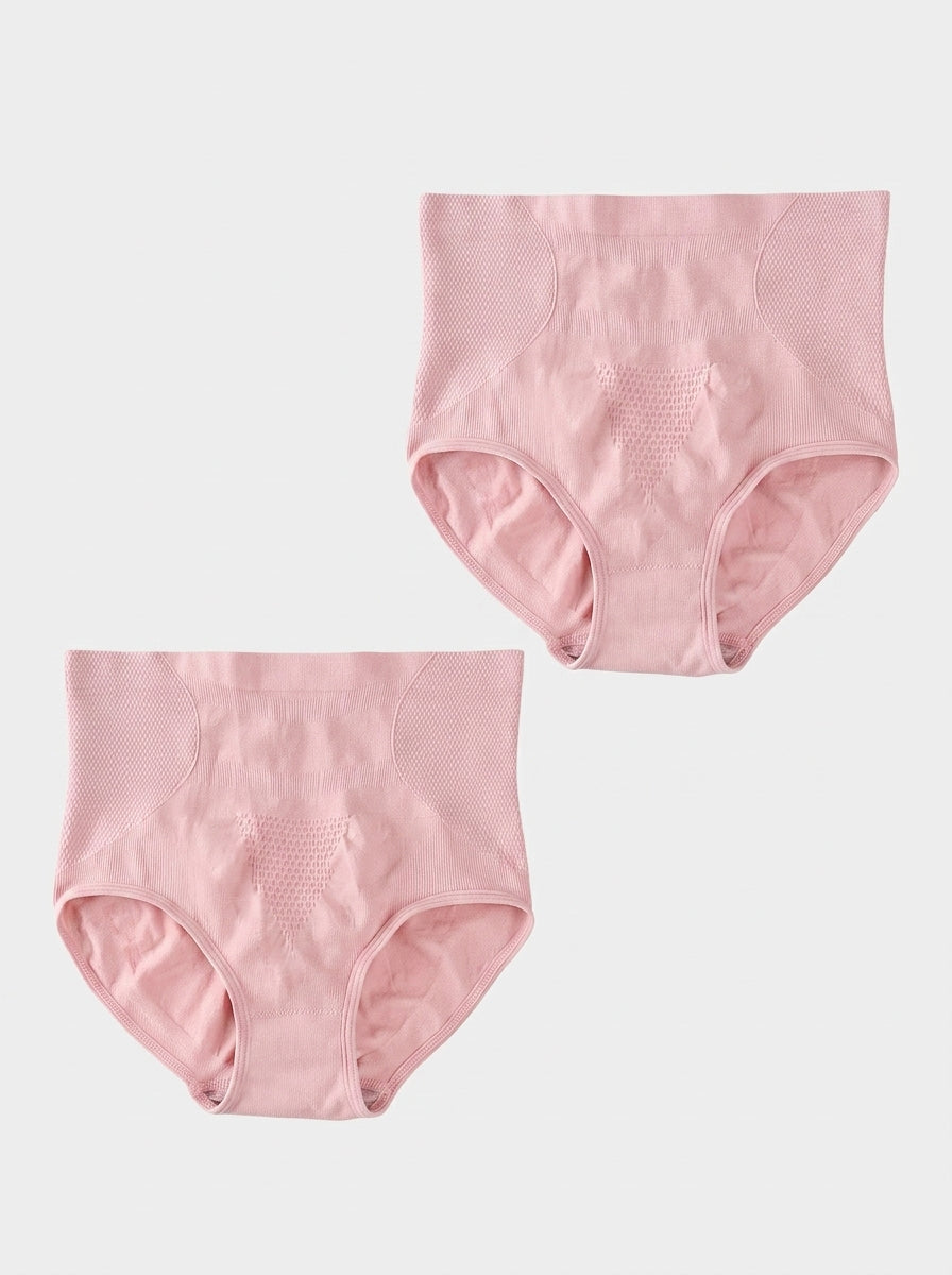 2-Pack Seamless Tummy Control Shaping Briefs | High-Waisted Comfort