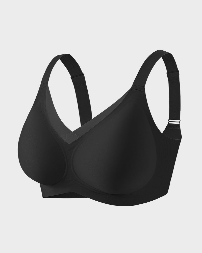 Full Coverage Wireless Bra with V-Mesh Detail