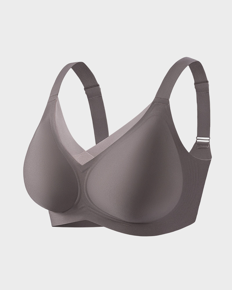 Full Coverage Wireless Bra with V-Mesh Detail