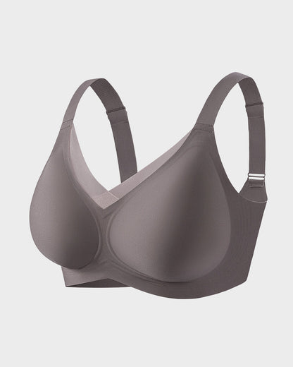 Full Coverage Wireless Bra with V-Mesh Detail