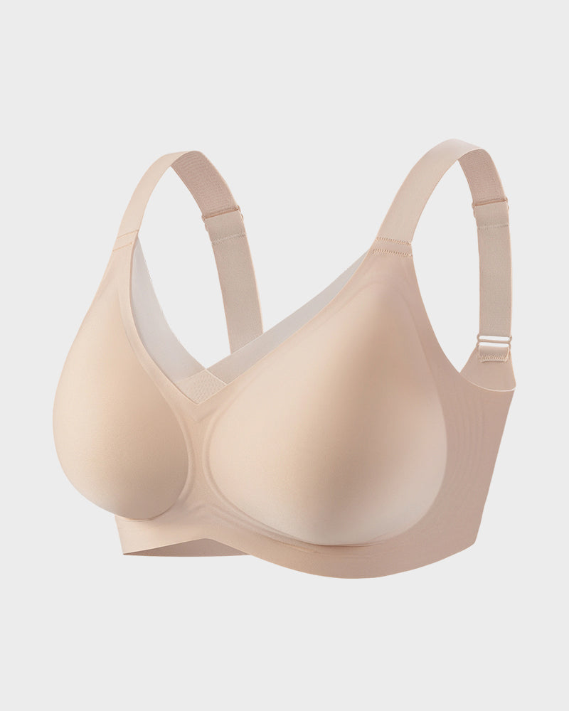 Full Coverage Wireless Bra with V-Mesh Detail