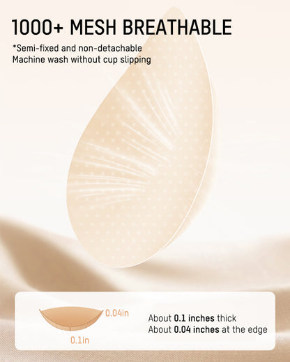Full Coverage Wireless Bra with V-Mesh Detail