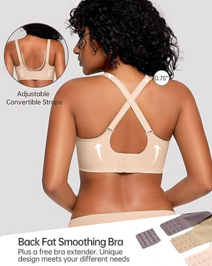 Full Coverage Wireless Bra with Scalloped Edge