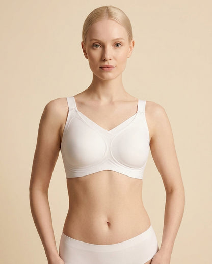 Full Coverage Wireless Bra with V-Mesh Detail