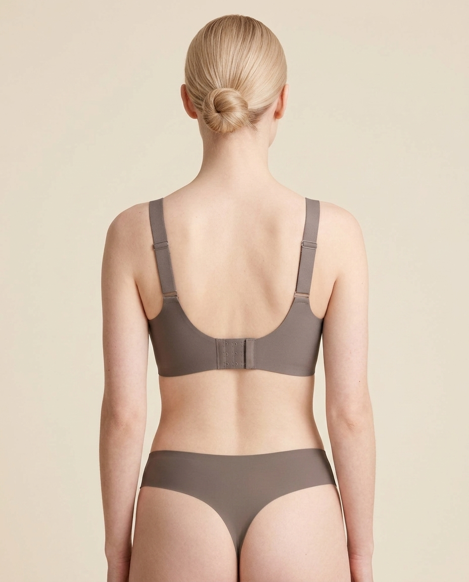 Full Coverage Wireless Bra with V-Mesh Detail