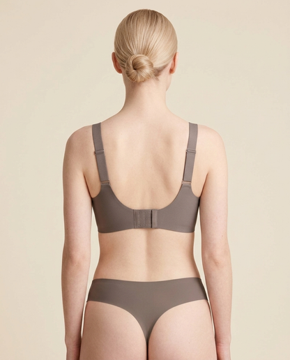 Full Coverage Wireless Bra with V-Mesh Detail
